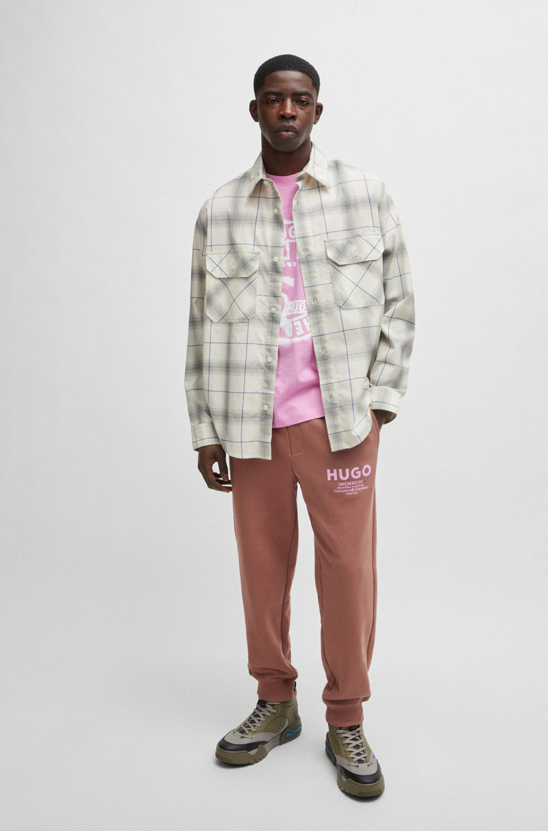 HUGO OVERSIZE-FIT SHIRT IN CHECKED COTTON TWILL outlook