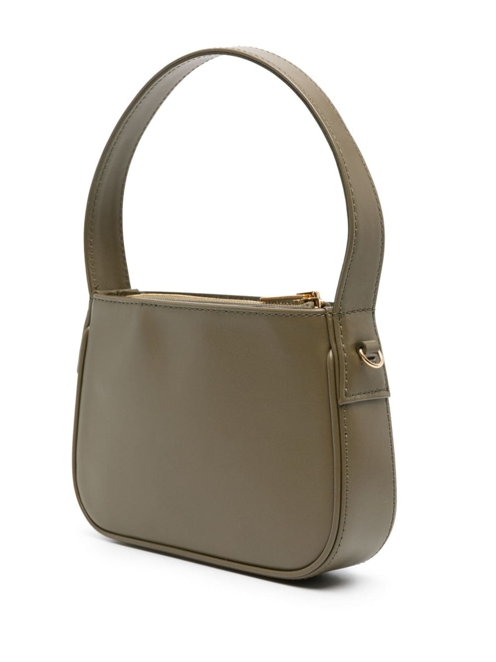rhinestone-logo leather tote bag - 3
