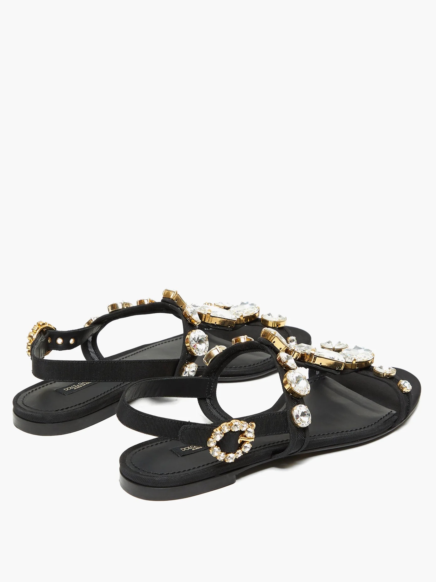 Crystal-embellished T-bar sandals - 4