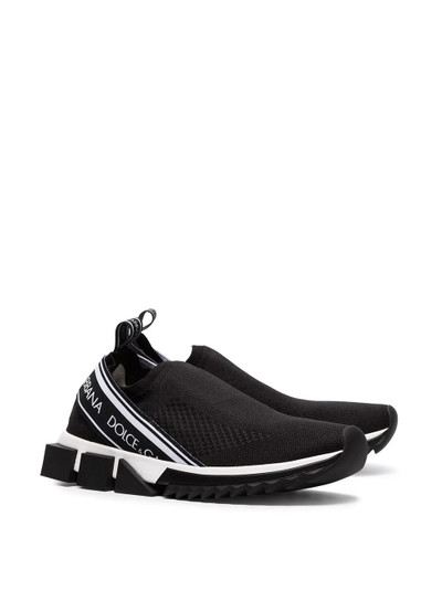 Dolce & Gabbana black Sorrento stretch slip-on sneakers outlook