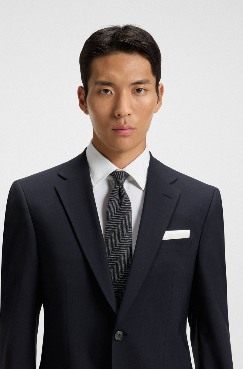 BOSS JACQUARD-STRUCTURE TIE IN WOOL outlook
