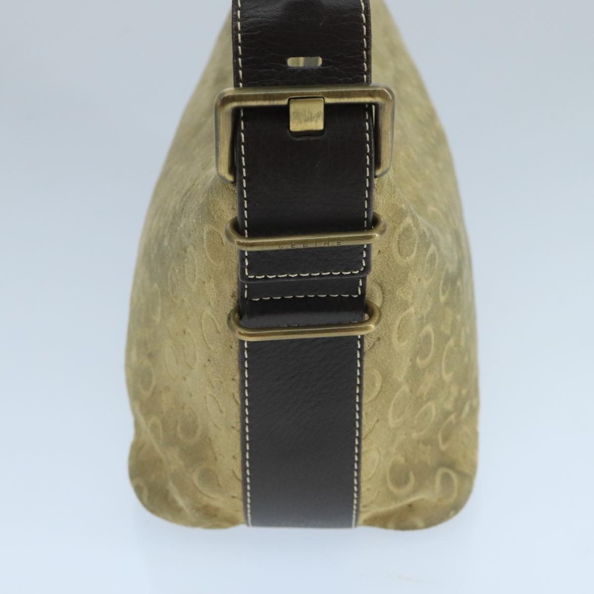 CELINE C Macadam Canvas Shoulder Bag Beige - 4