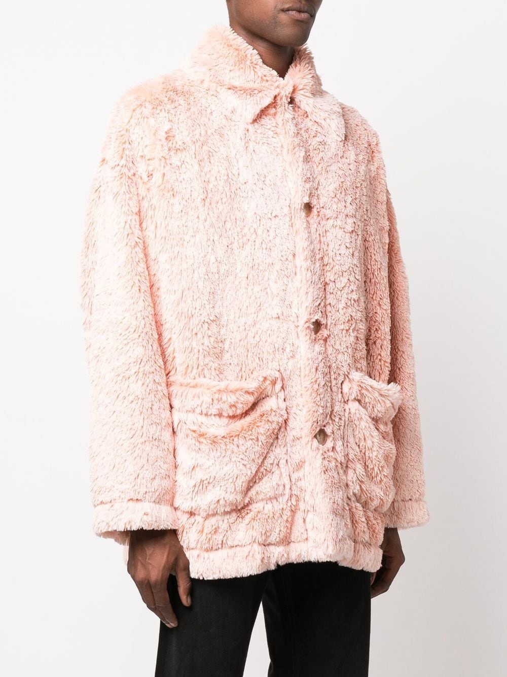 faux shearling shirt jacket - 3