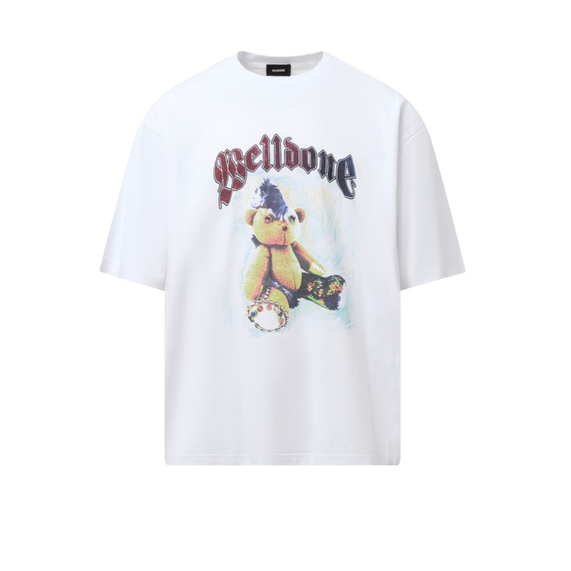 We11done Punk Teddy T-Shirt in White outlook