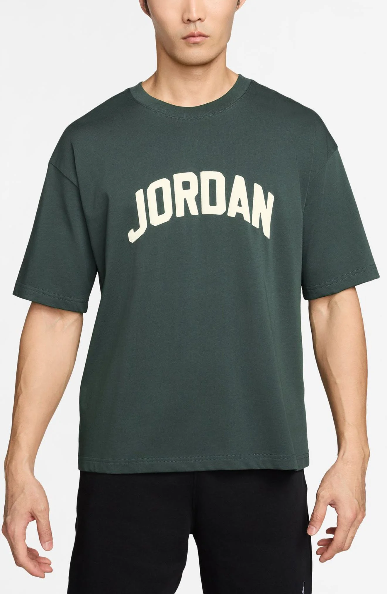 Jordan Flight Essentials Boxy Fit Graphic T-Shirt in Midnight Green/Sail at Nordstrom - 1