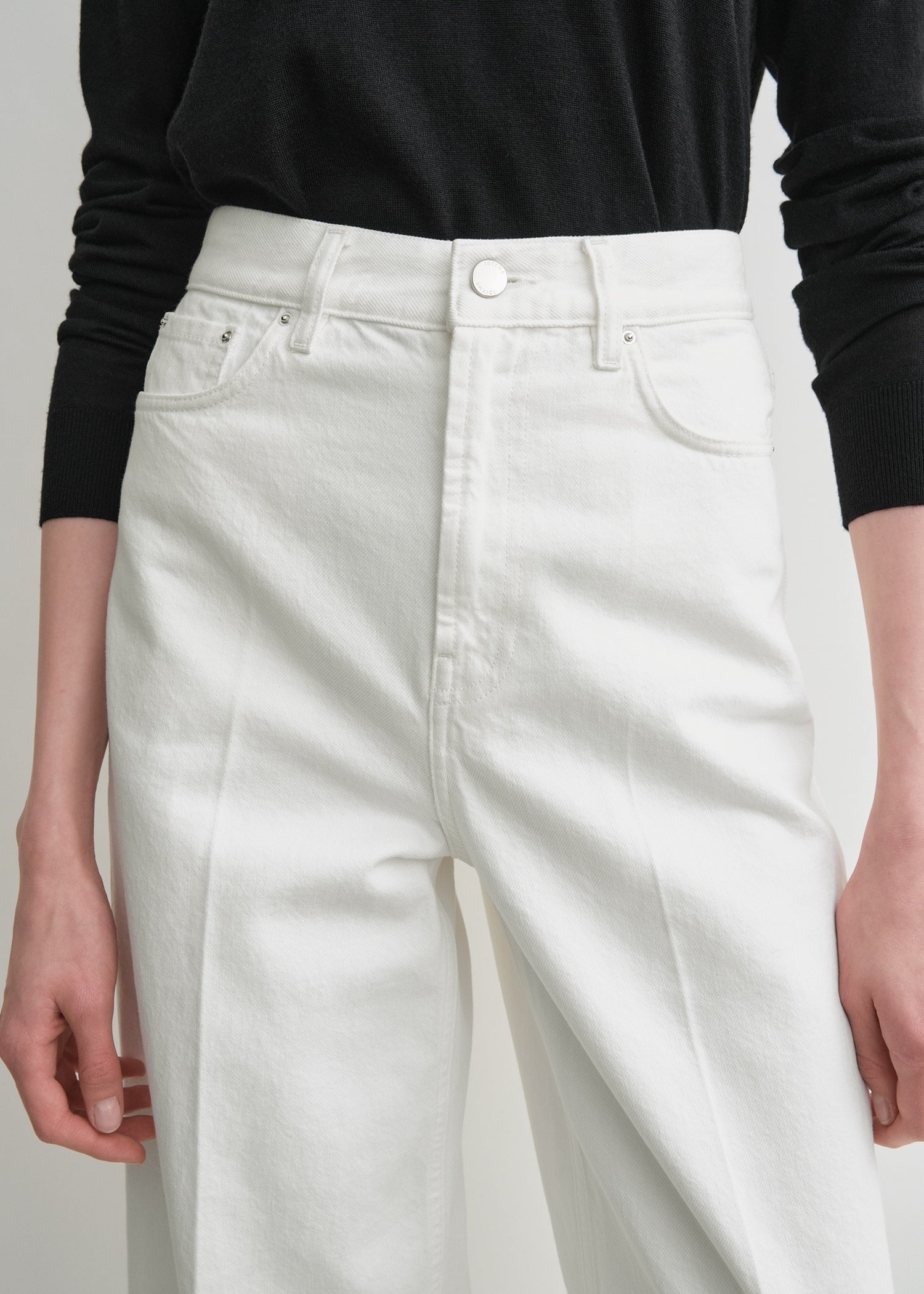 Wide leg denim white - 5