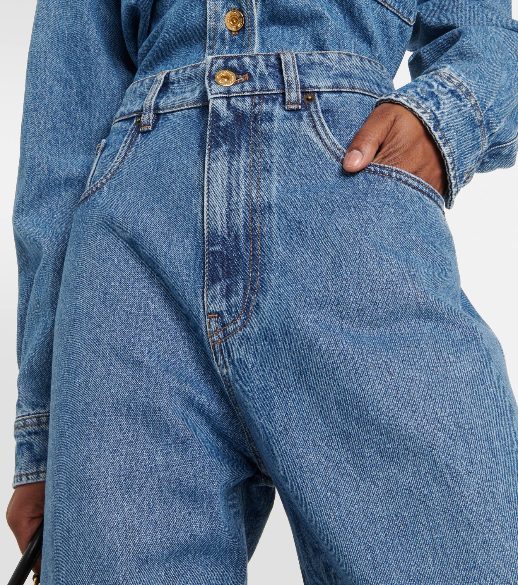 High-rise wide-leg jeans - 4