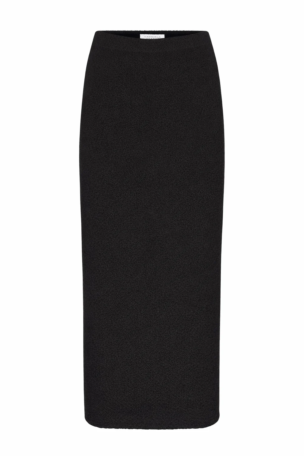 Terranova Knit Maxi Skirt in Black Mulberry Silk - 1