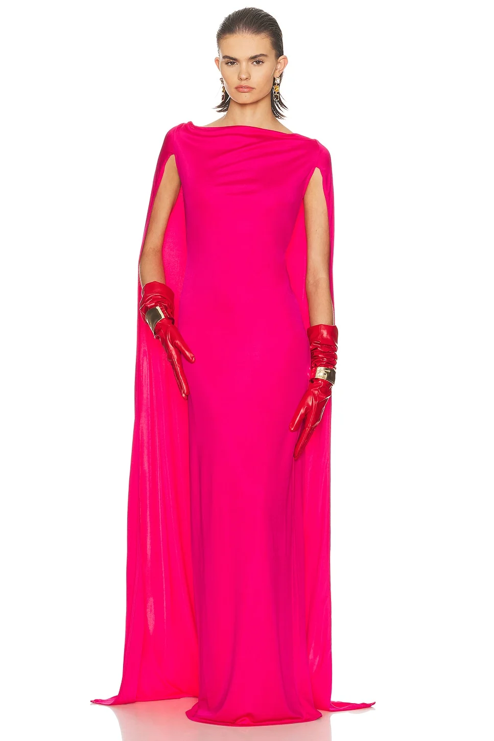 The Alva Caped Jersey Dress - 1