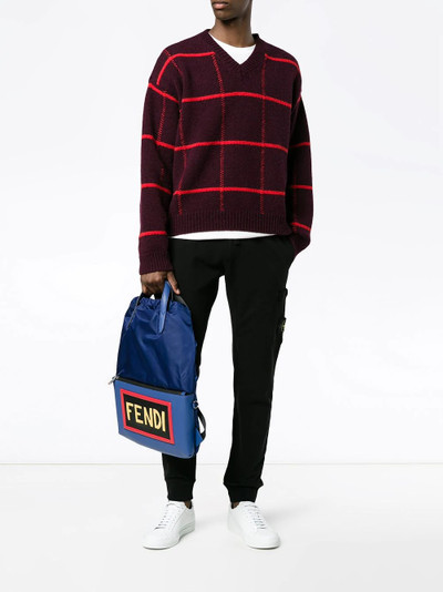 FENDI logo patch backpack outlook