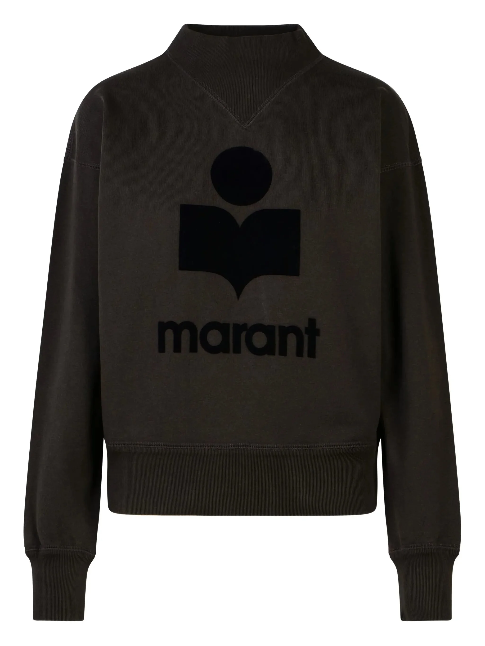 Marant Étoile Flocked-logo Crew-neck Sweatshirt - 1