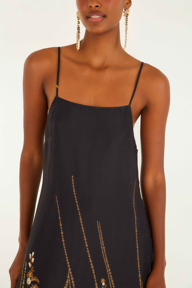 Black Garden Lenzing™ Ecovero™ Viscose Slip Midi Dress 5
