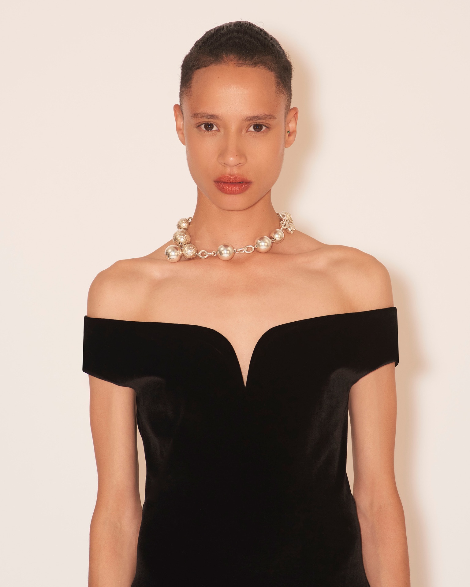 Nanushka LUCY Bardot dress Black REVERSIBLE