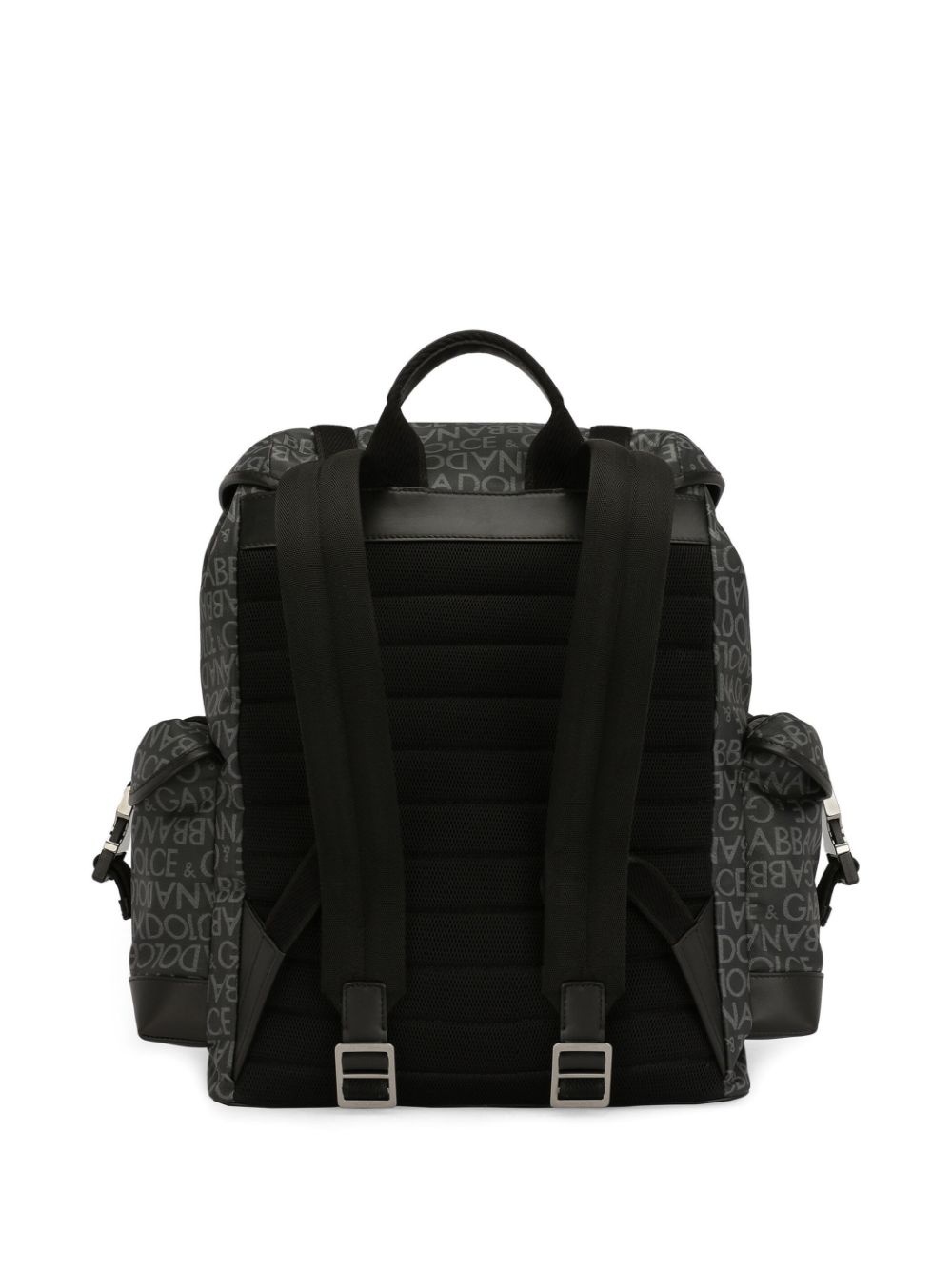 logo jacquard buckled backpack - 3