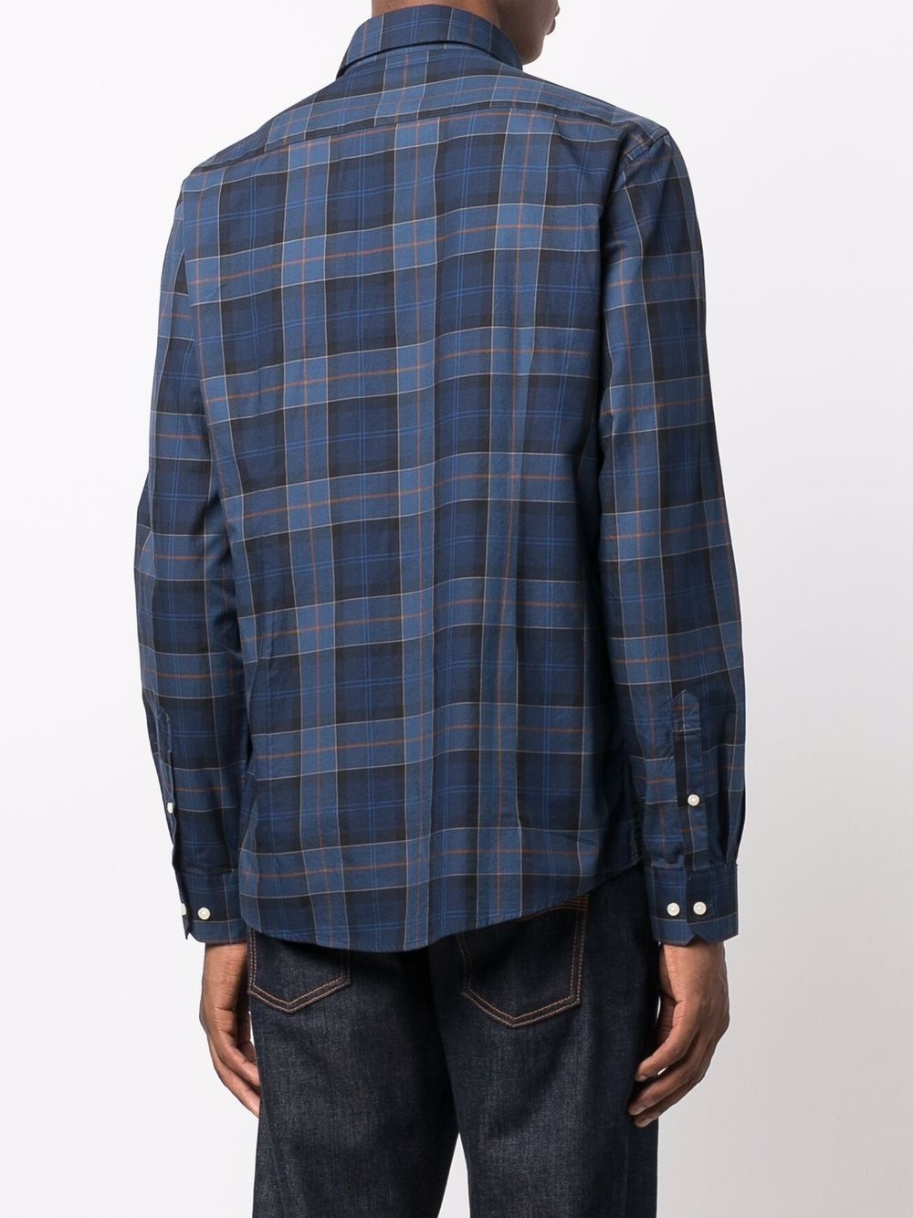 tartan-print button-up shirt - 4