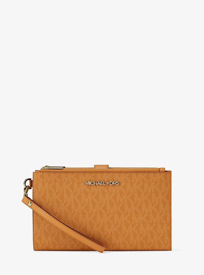 Jet Set Large Signature Logo Wristlet - 1