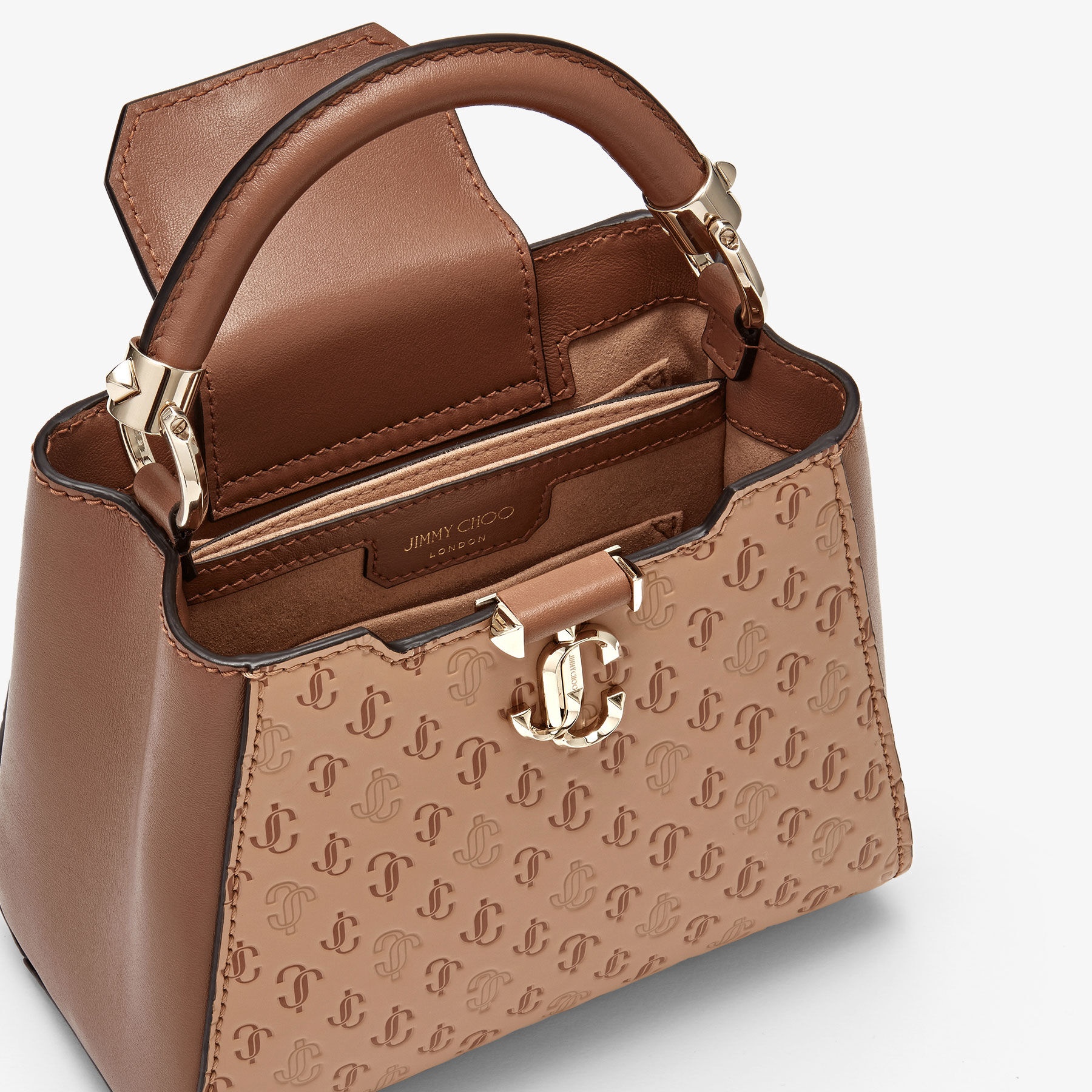 Varenne Top Handle Mini
Caramel JC Monogram-Print and Leather Top Handle Bag - 3