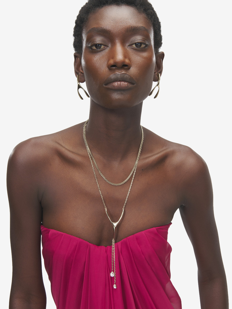Alexander McQueen Wishbone Necklace outlook