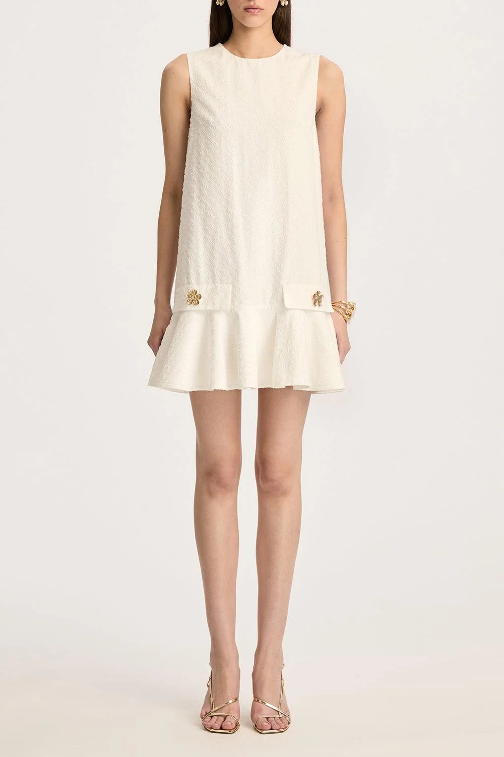 Sleeveless Bubble Hem Oscar Chain Dress - 1