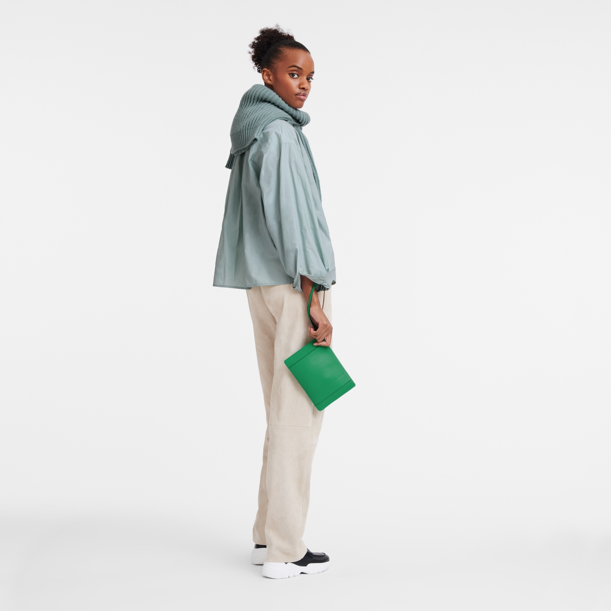 Longchamp 3D Pouch Green - Leather - 2
