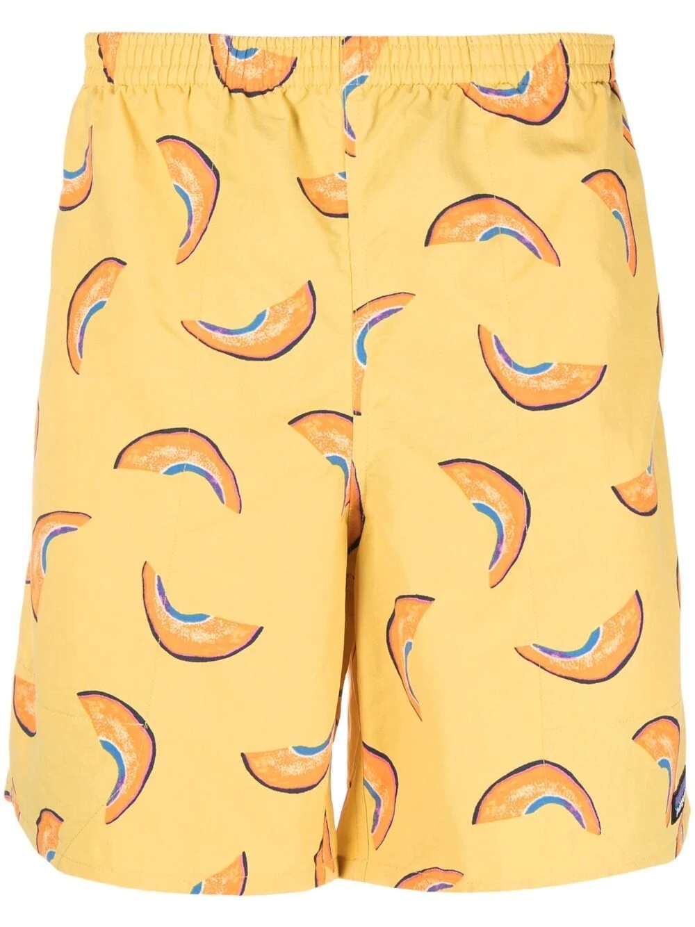 abstract-pattern print swim shorts - 1