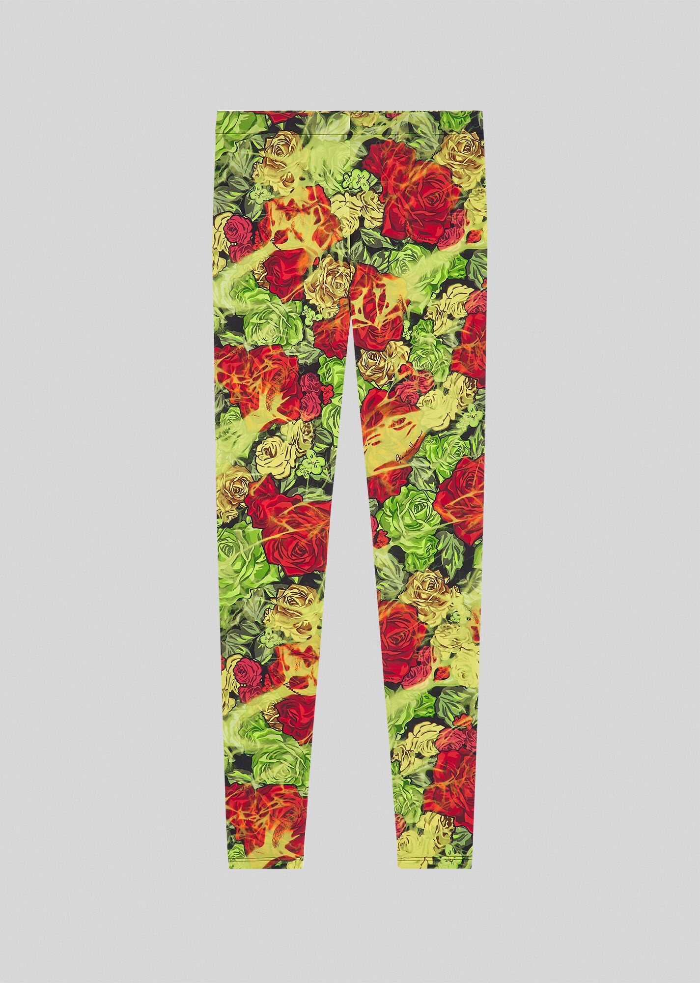 Tie-Dye Roses Print Leggings - 1