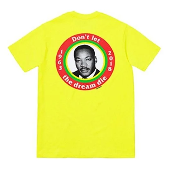 Supreme SS18 MLK Dream Bright Yellow Tee SUP-SS18-348 - 1