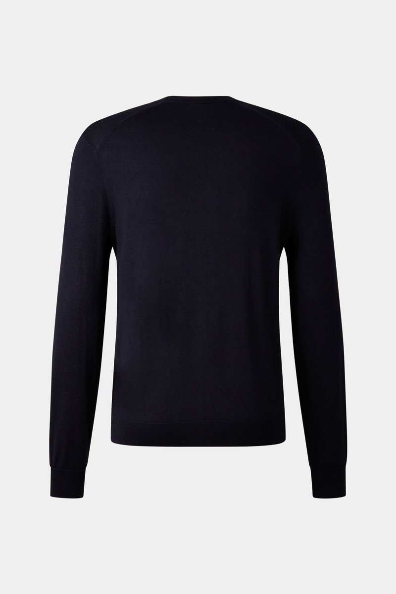 BOGNER Ole pure new wool sweater in Dark blue outlook