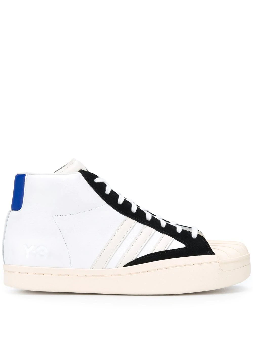 high top contrast trim sneakers - 1