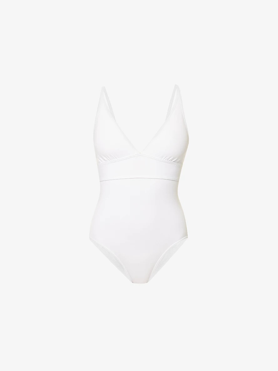 Larcin plunge-neck swimsuit - 1