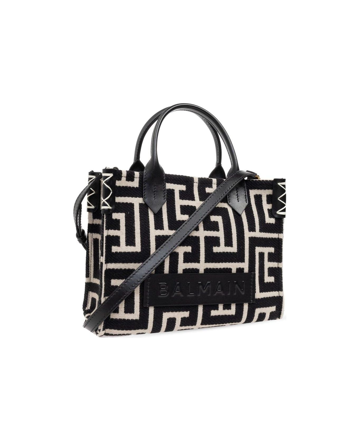 B Army Monogram Jacquard Small Tote Bag - 3