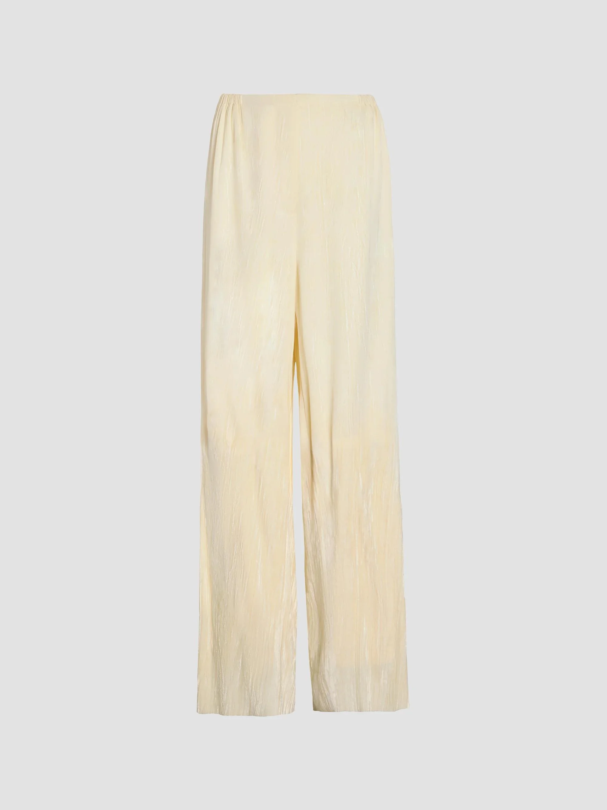 Women's Meadow Crushed-Velvet Straight-Leg Pants - Pale Yellow - 1