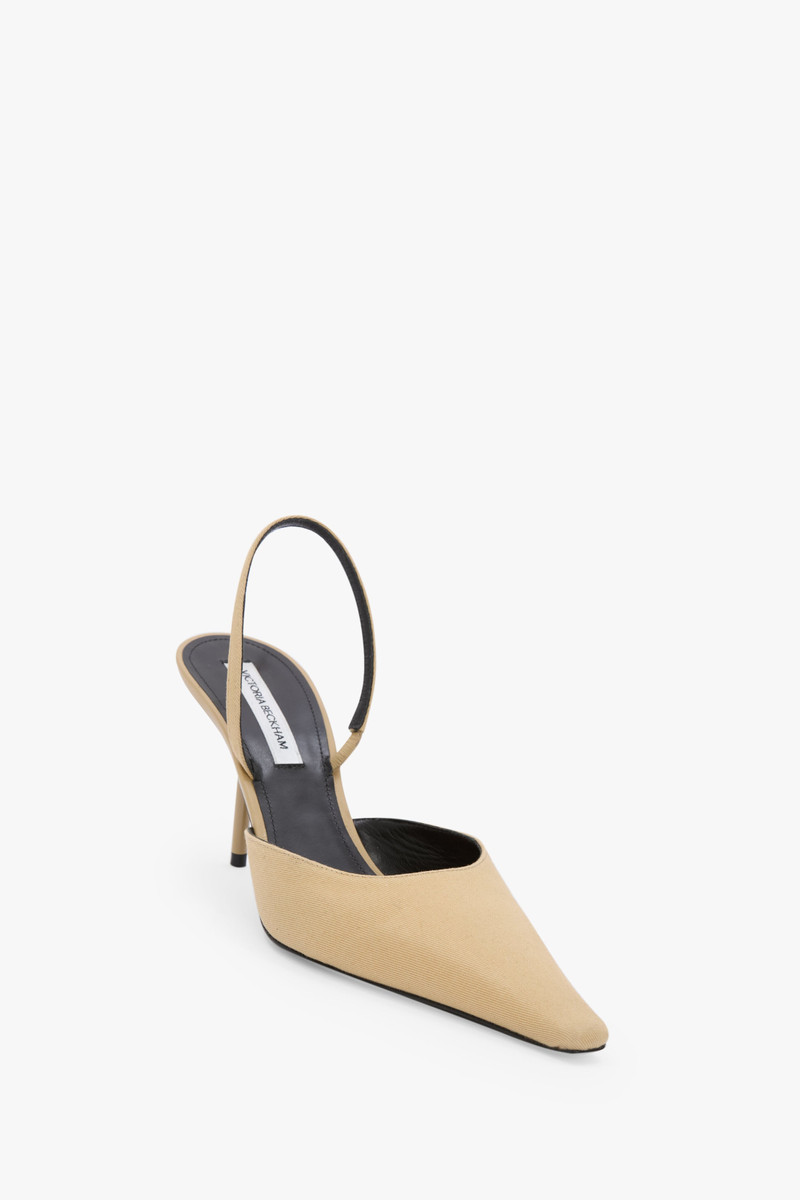 Victoria Beckham Sloan Halter Back 75 In Sand Cotton outlook