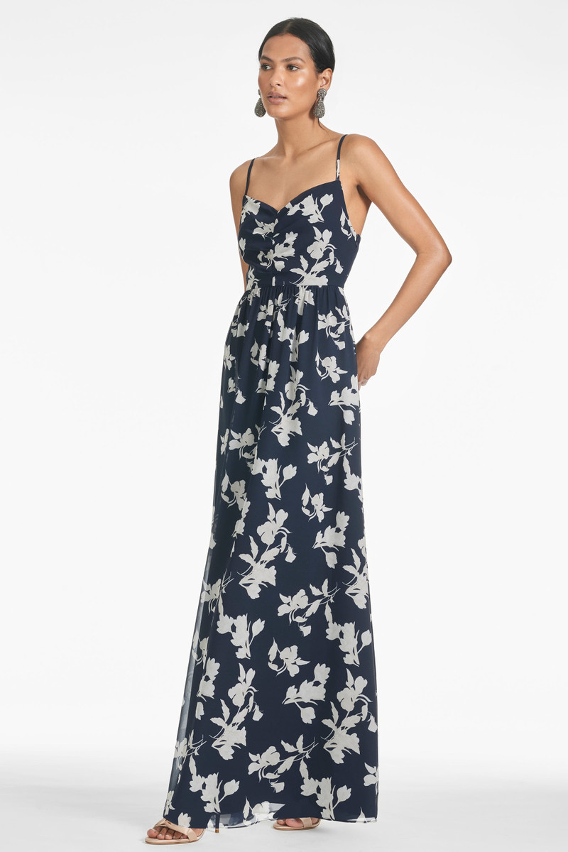 Sienna Gown - Navy Venetia Petal 1