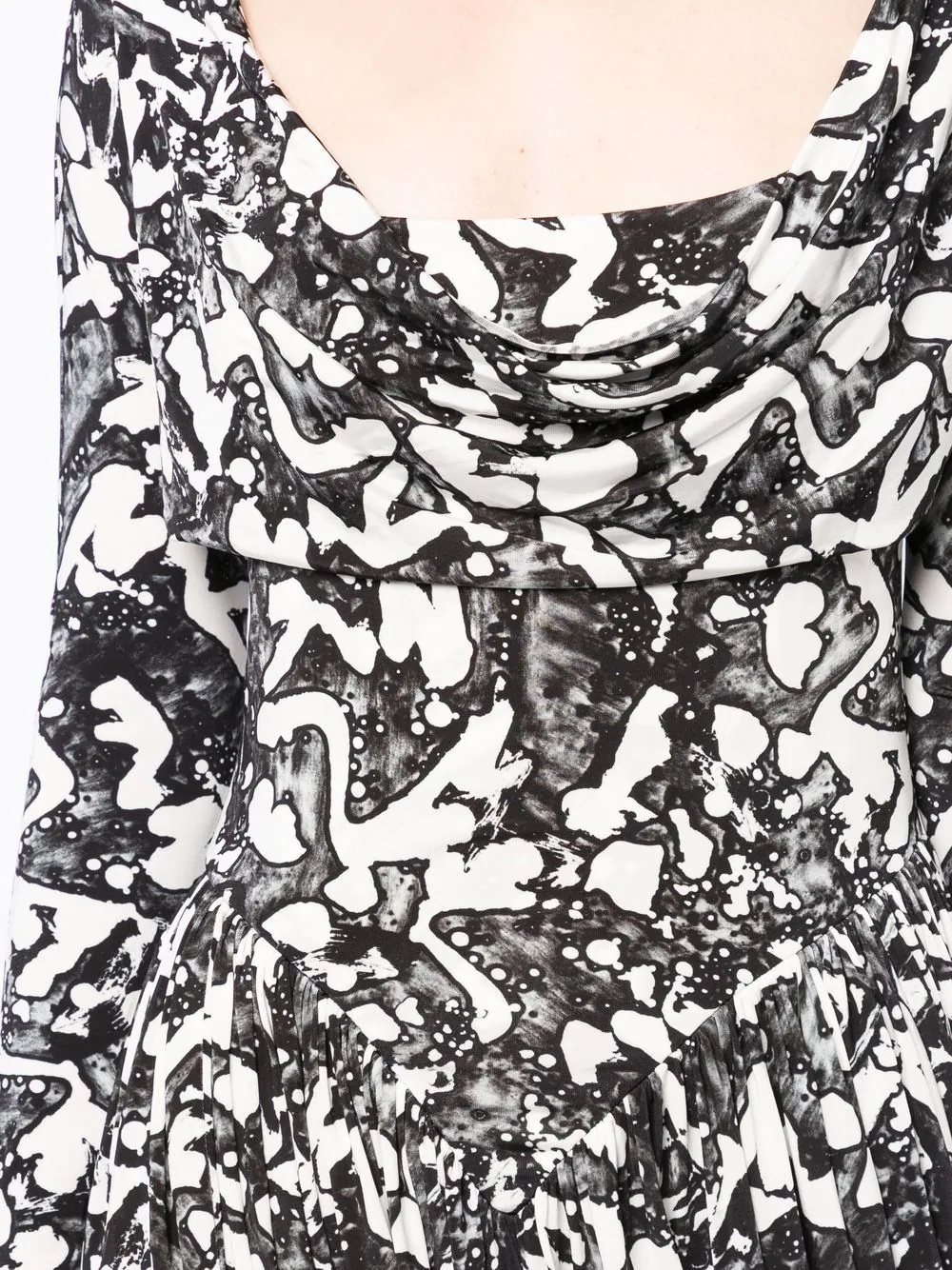 graphic-print jersey dress - 5