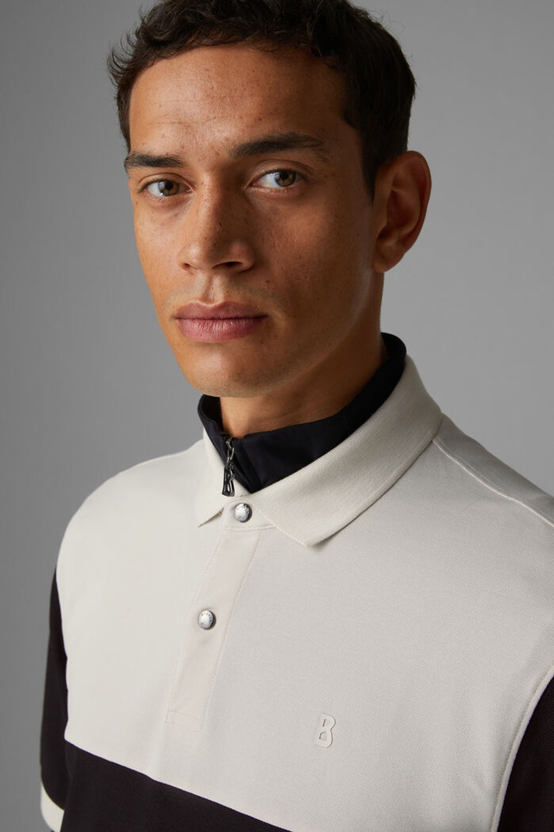 Wisco Piqué polo shirt in Off-white/Black 4