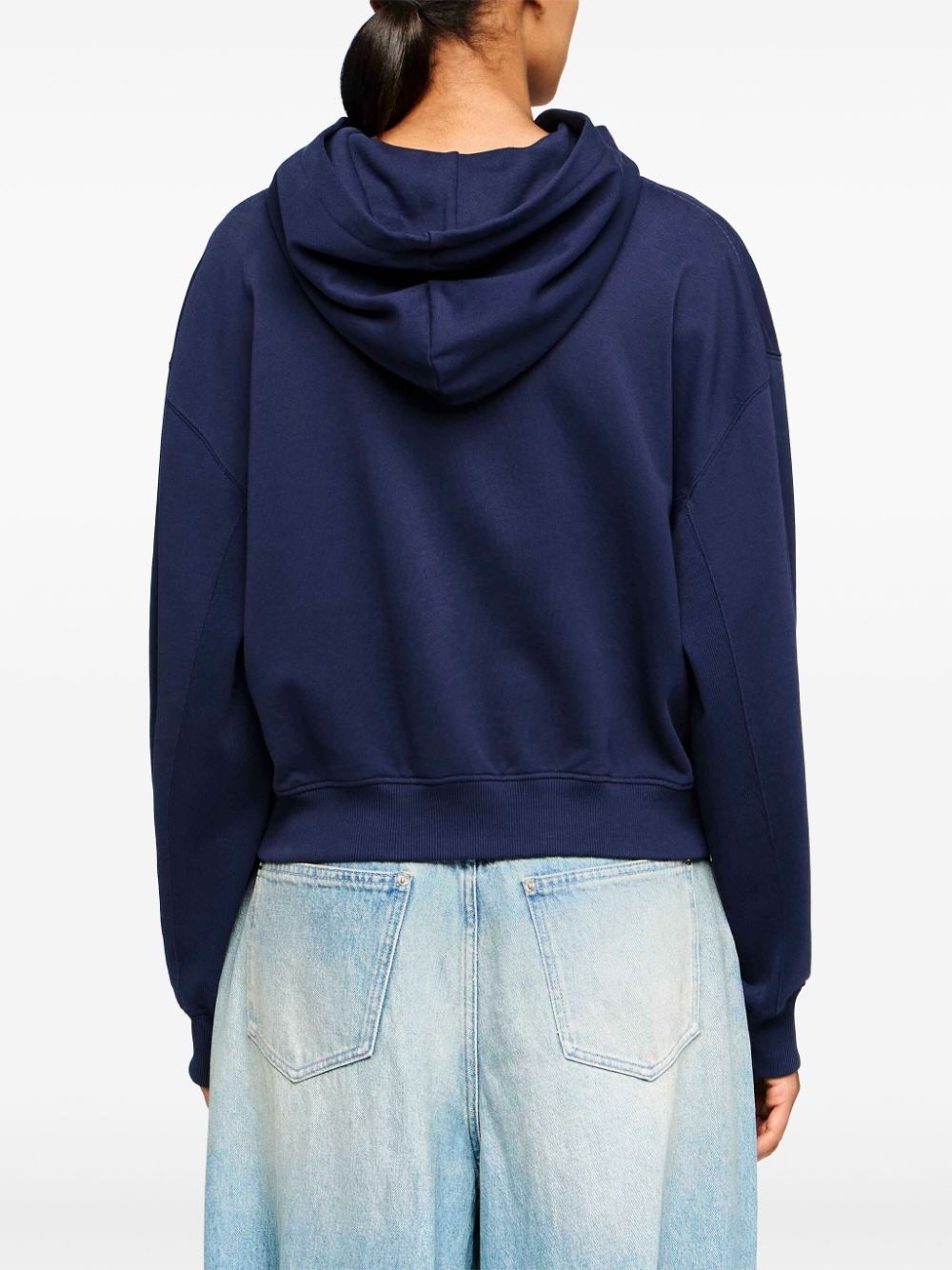 anchor-embroidered hoodie - 4
