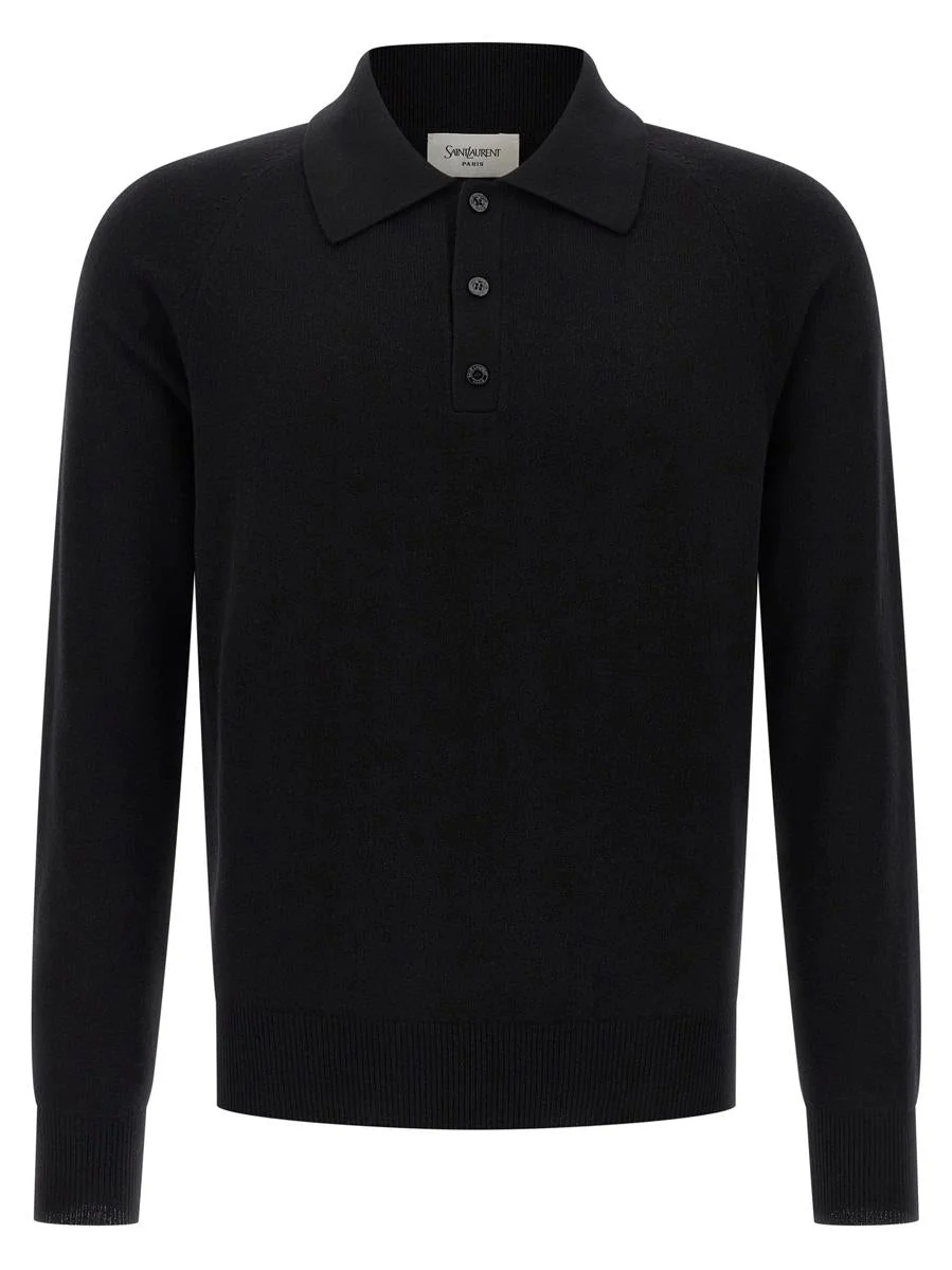 Saint Laurent Wool Polo Shirt - 1