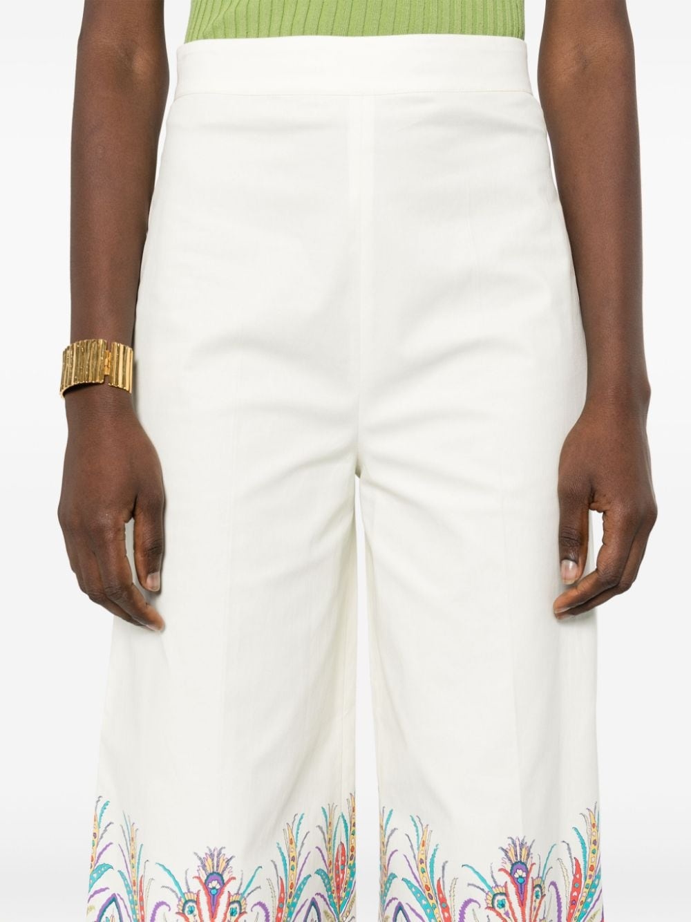botanical-print trousers - 5
