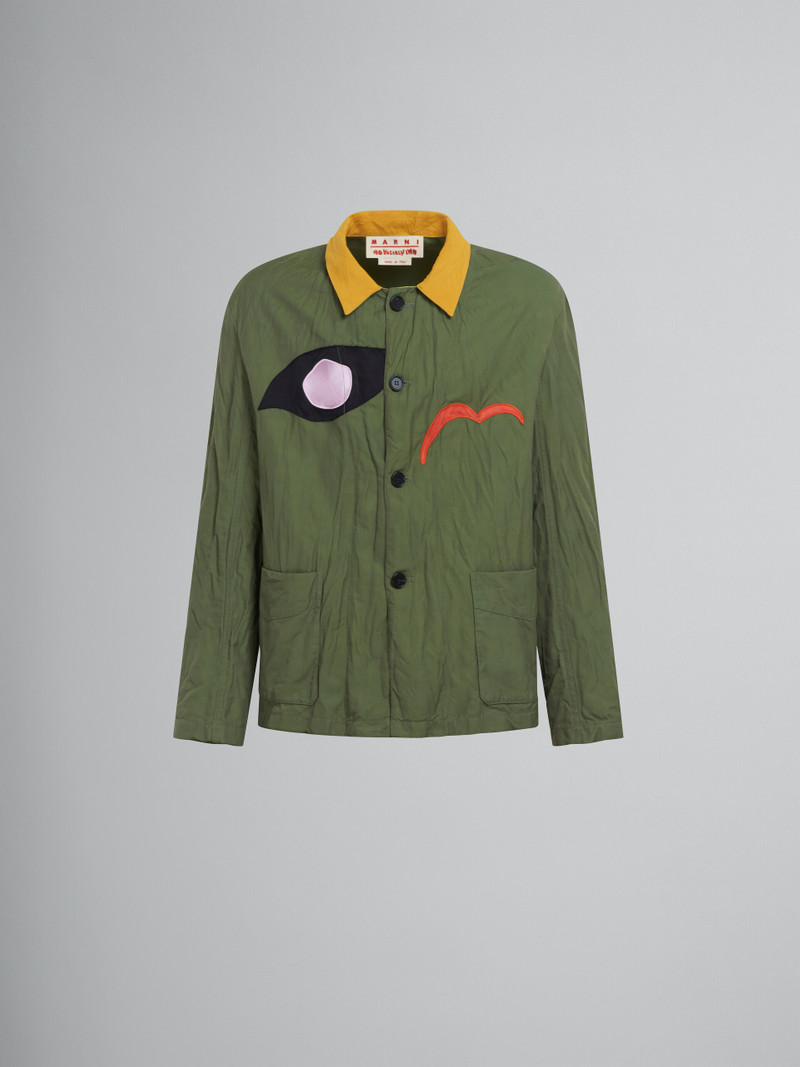 MARNI X NO VACANCY INN - EMBROIDERED PATCHES와 그린 가버딘 JACKET - 1