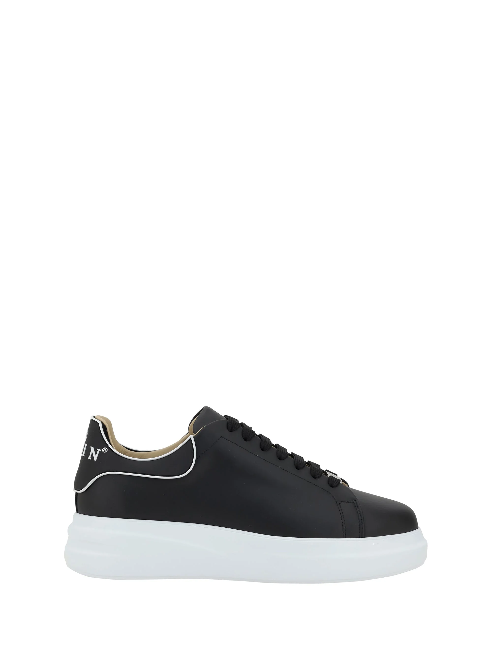 Philipp Plein Leather Sneakers Black Men - 1