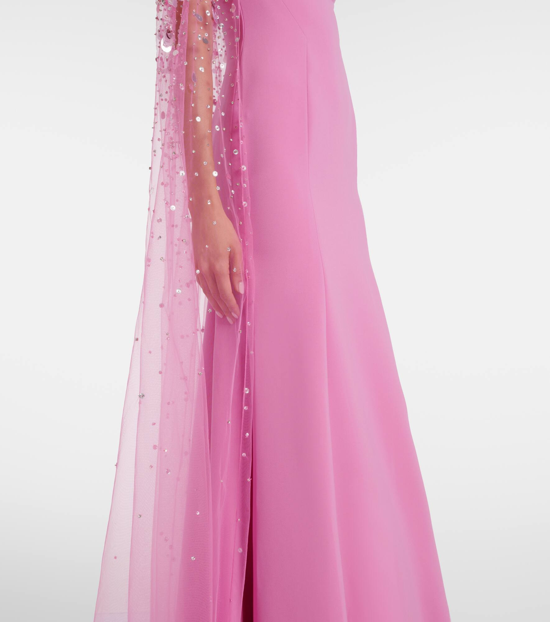 Bittersweet beaded caped gown - 5