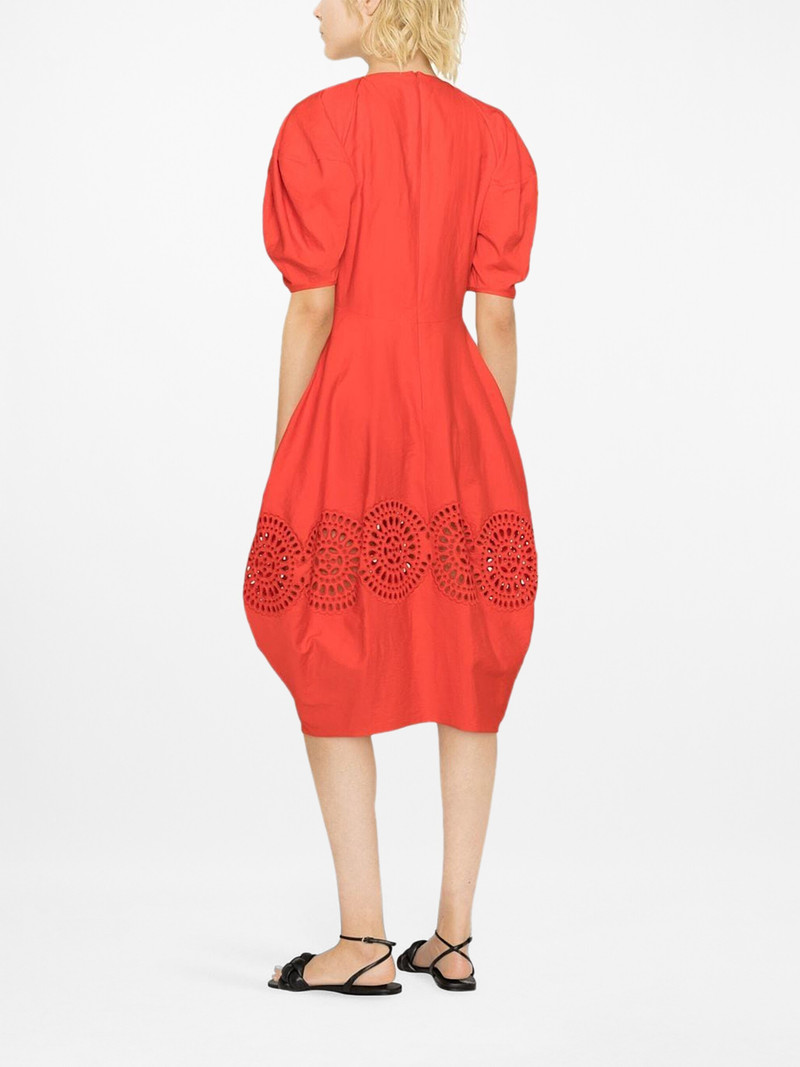 cut-out puff midi dress 4