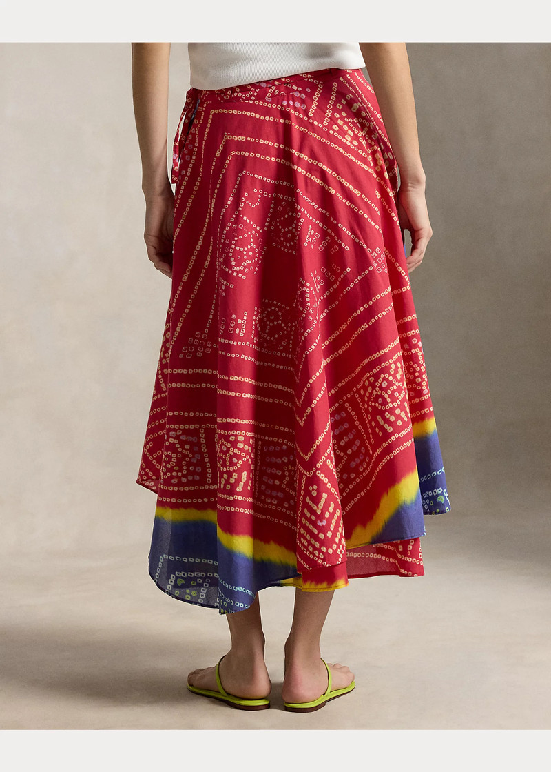 Print Cotton Wrap Skirt 4