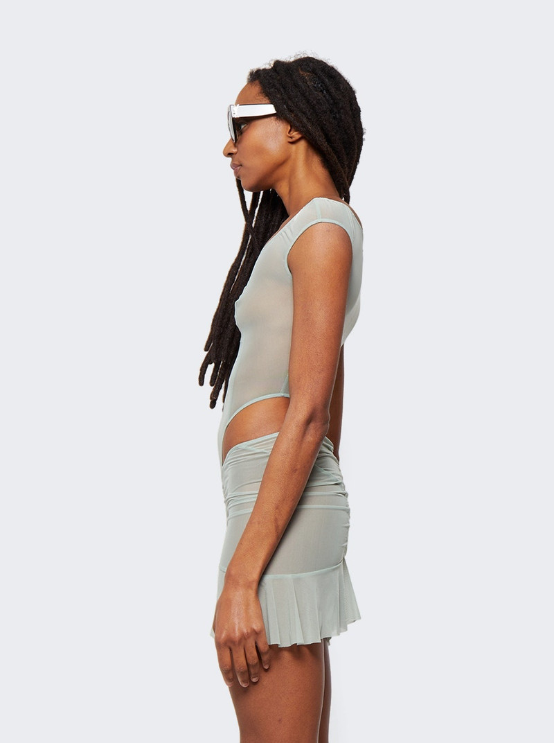 Two Part Dress with Binding Details Sage Green 4