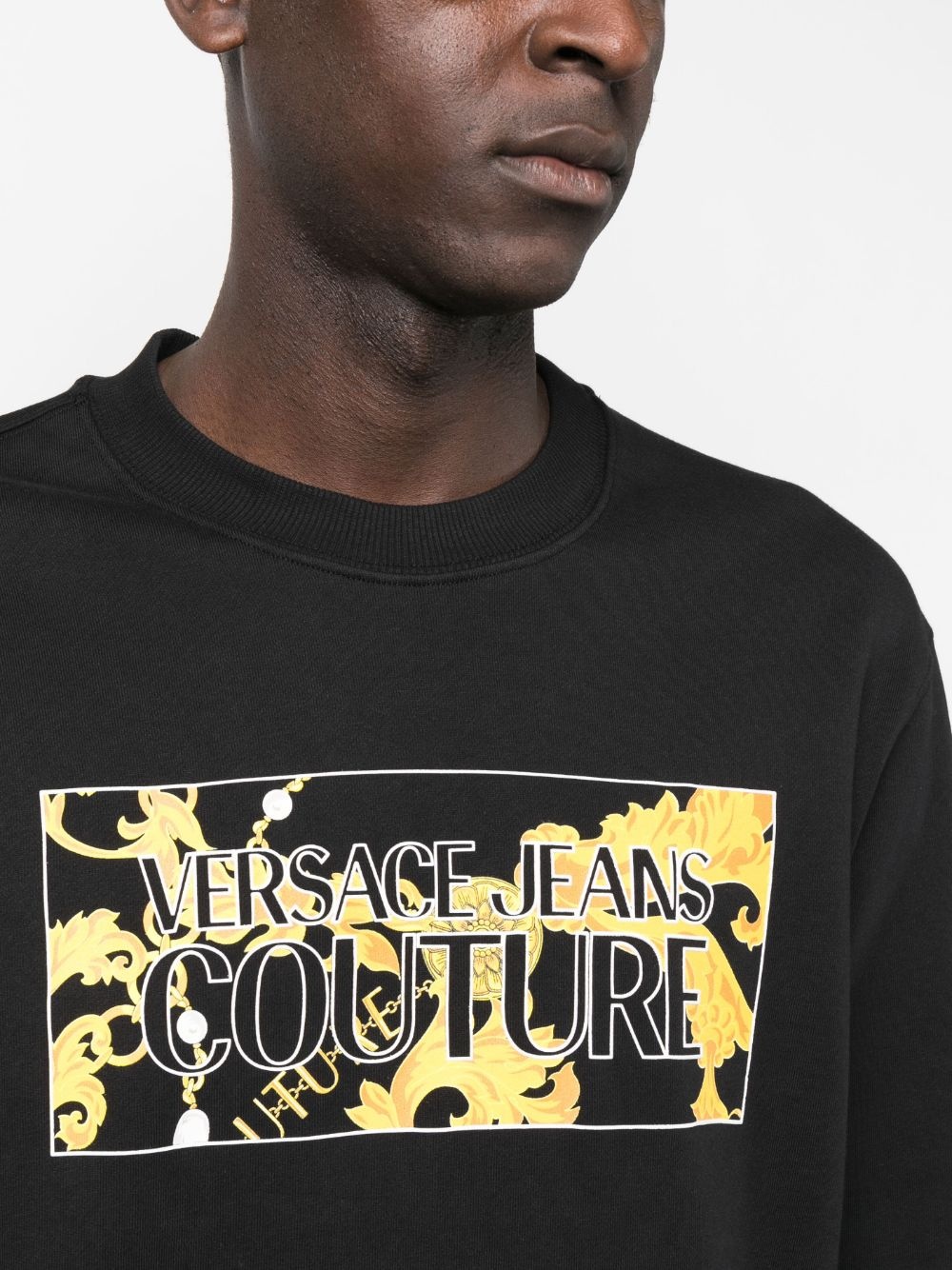 logo-print cotton sweatshirt - 5