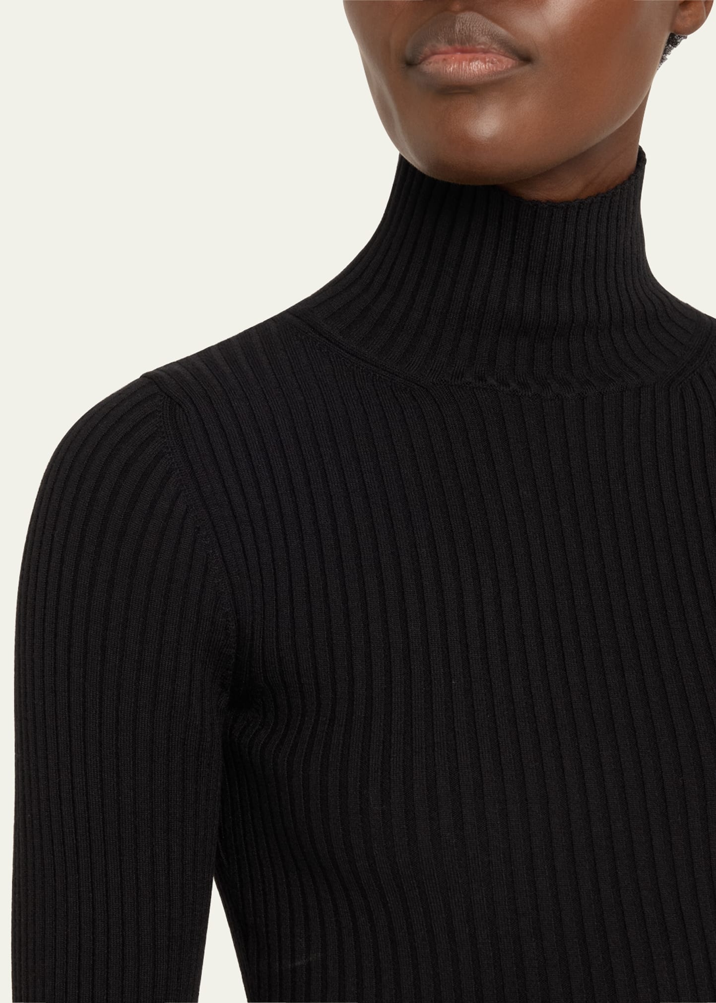 Ribbed Wool Turtleneck - 5