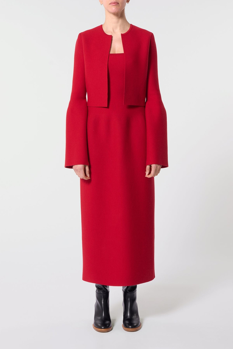 GABRIELA HEARST Katlin Knit Jacket in Scarlet Red Merino Wool outlook