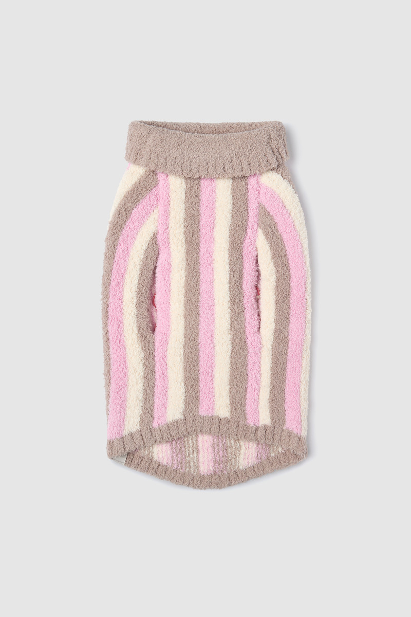 Barefoot Dreams CozyChic® Smiley® Stripe Pet Sweater outlook