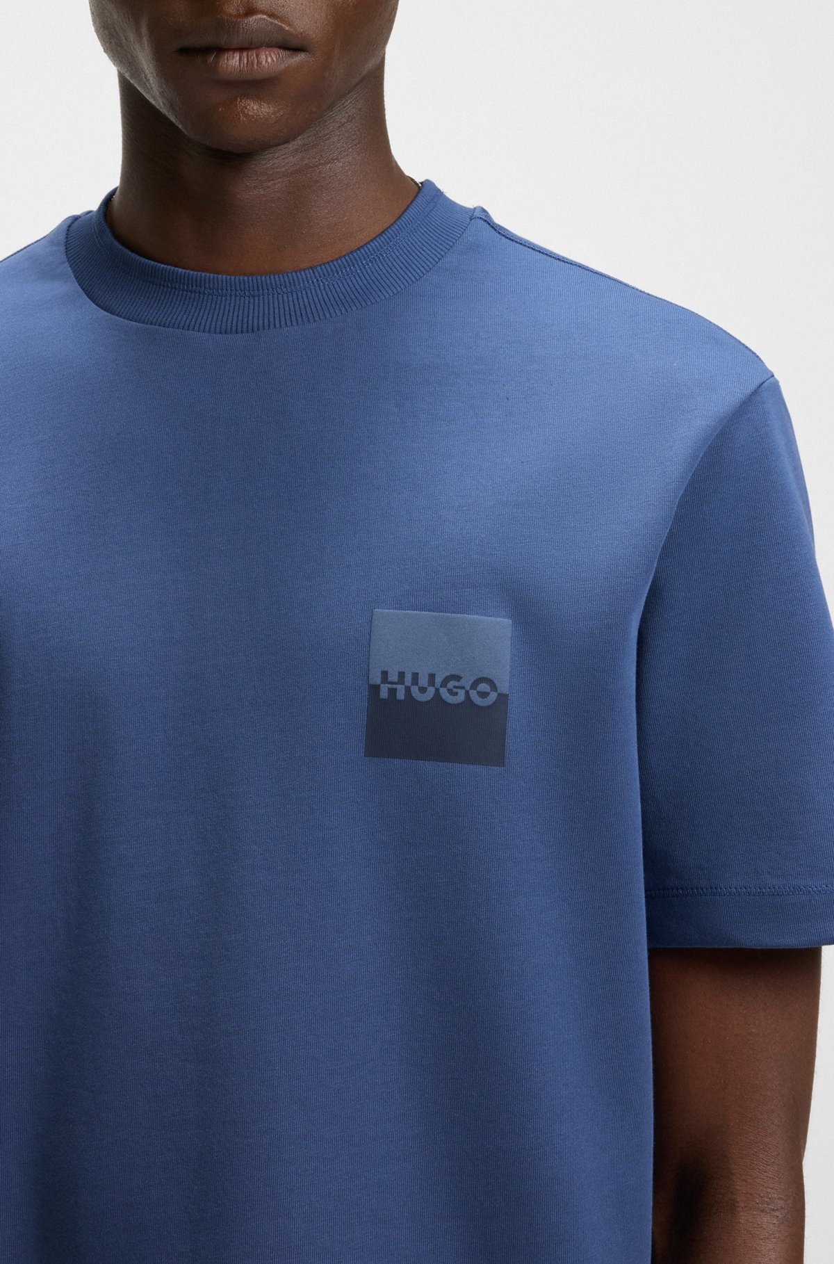 RELAXED-FIT T-SHIRT IN COTTON WITH SPLIT LOGOS - 3